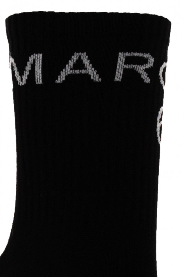 MM6 MAISON MARGIELA BLACK SOCKS WITH LOGO