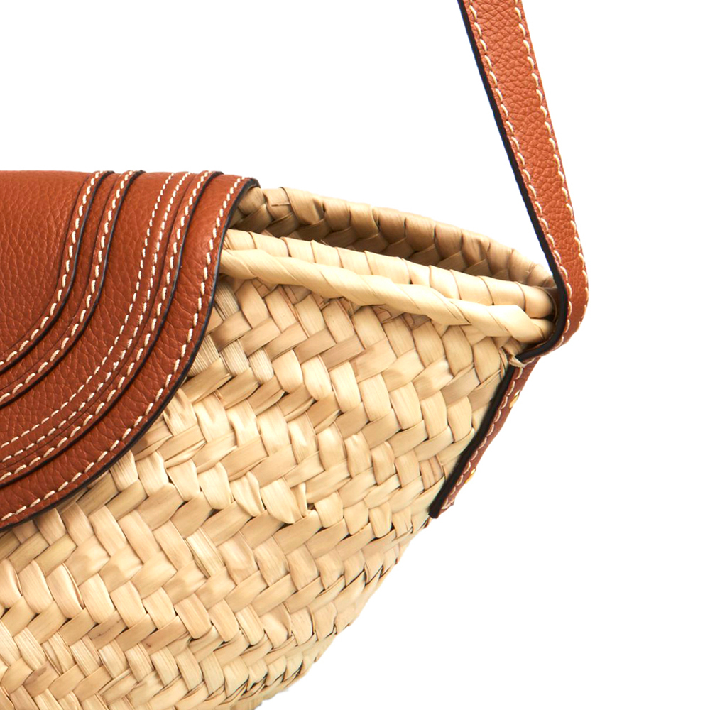 Chloe Small Marcie Basket Bag Tan