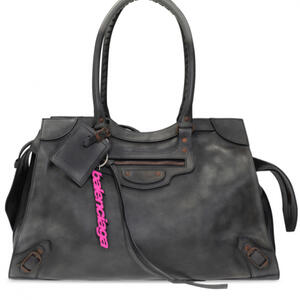 BALENCIAGA GREY 'NEO CLASSIC CITY L' HOLDALL BAG