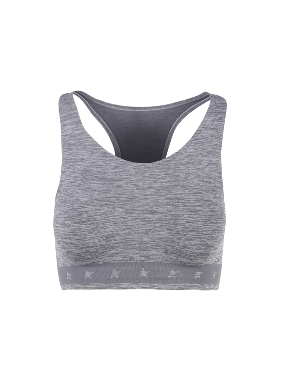 Gray melange athletic top
