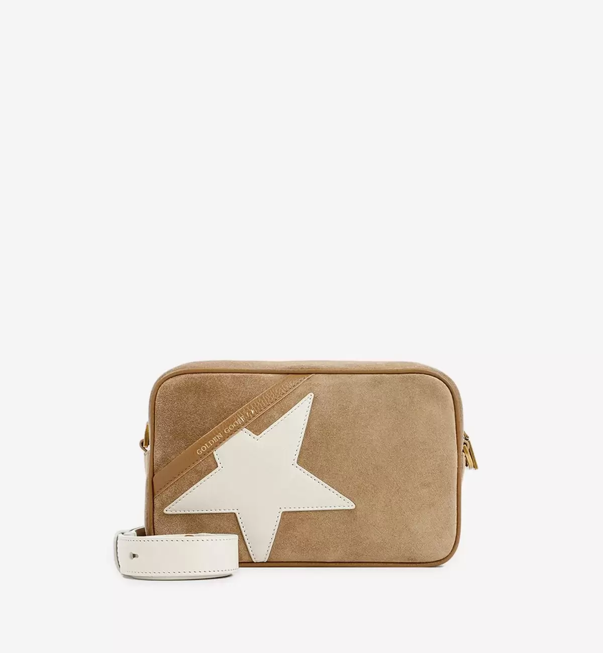 STAR LOGO SUEDE SHOULDER BAG