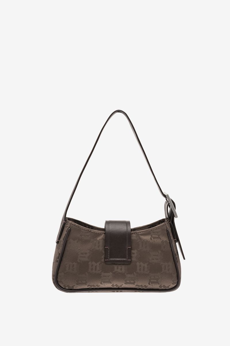 Nylon Monogram Shoulder Bag Mini Brown