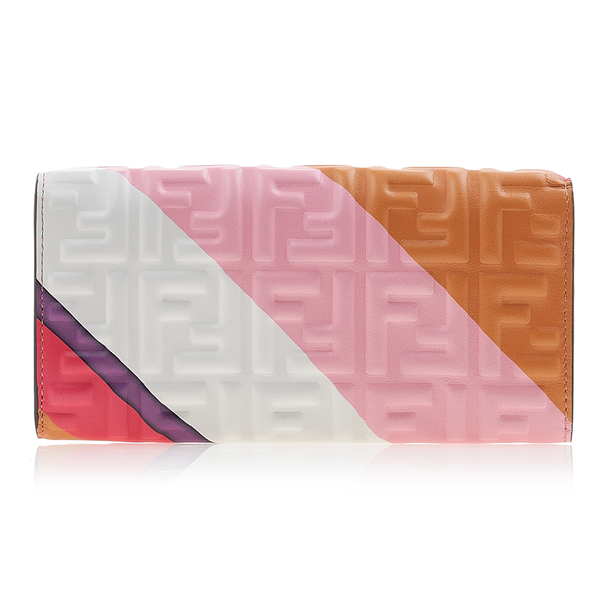 Continental White nappa leather wallet