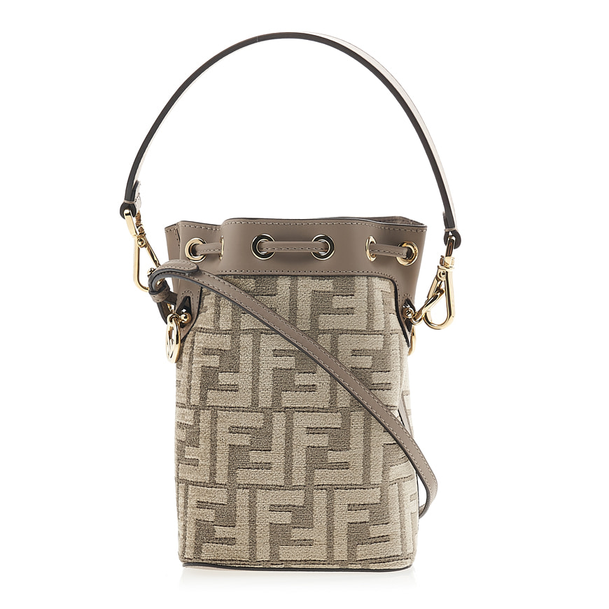 Mon Tresor Dove grey tapestry fabric mini-bag