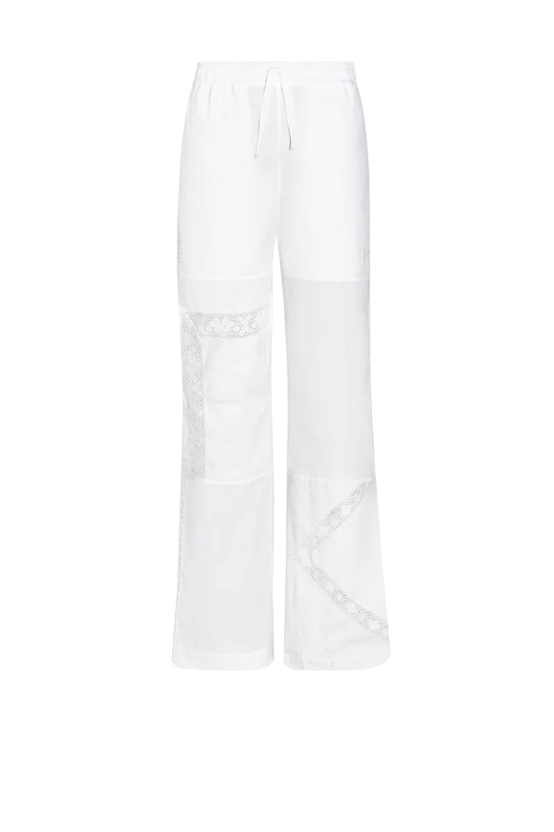 HOUSEHOLD LINEN PAJAMA PANTS IN WHITE