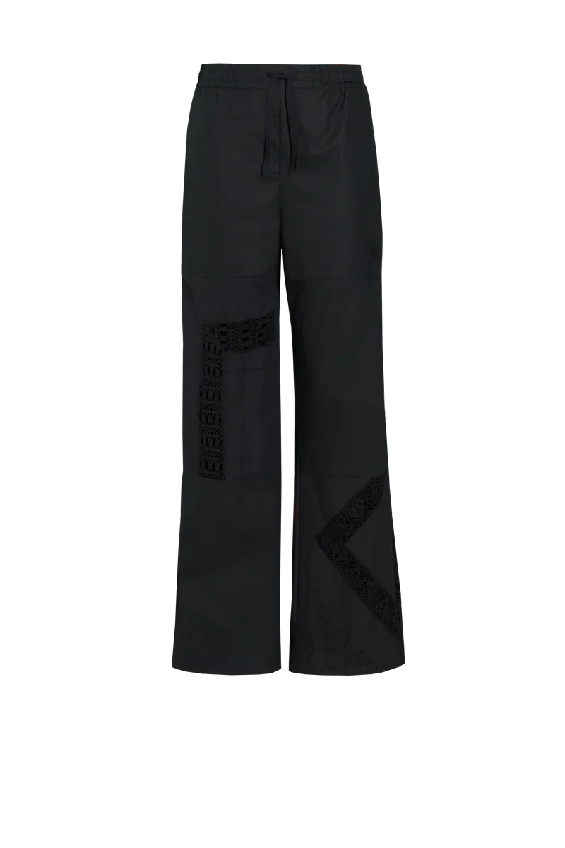 HOUSEHOLD LINEN PAJAMA PANTS IN BLACK