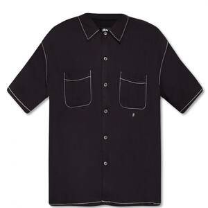 STUSSY BLACK SHORT-SLEEVED SHIRT