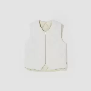 Stüssy Reversible Quilted Vest in Cream