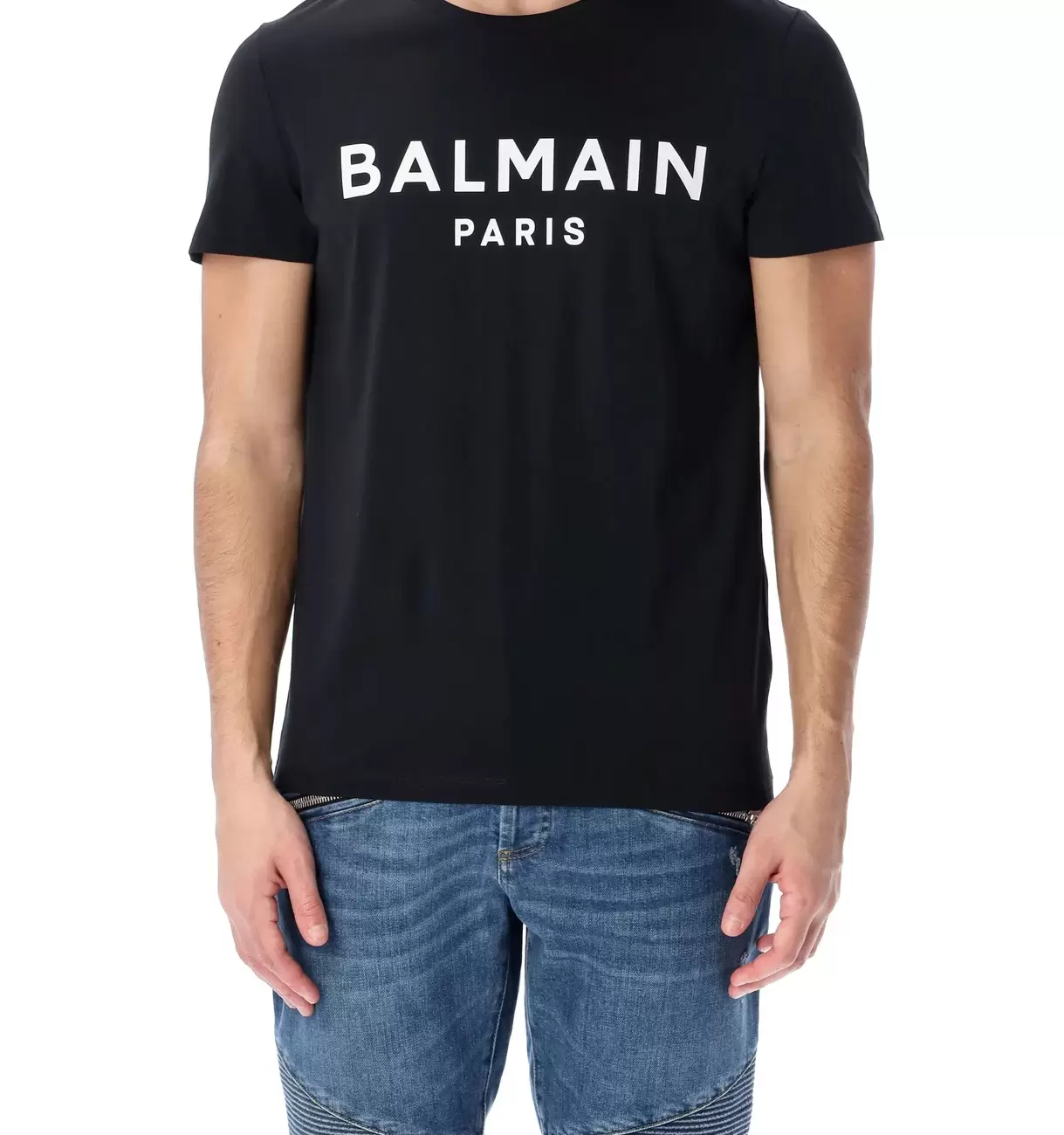 Balmain Logo Print Crewneck T-Shirt