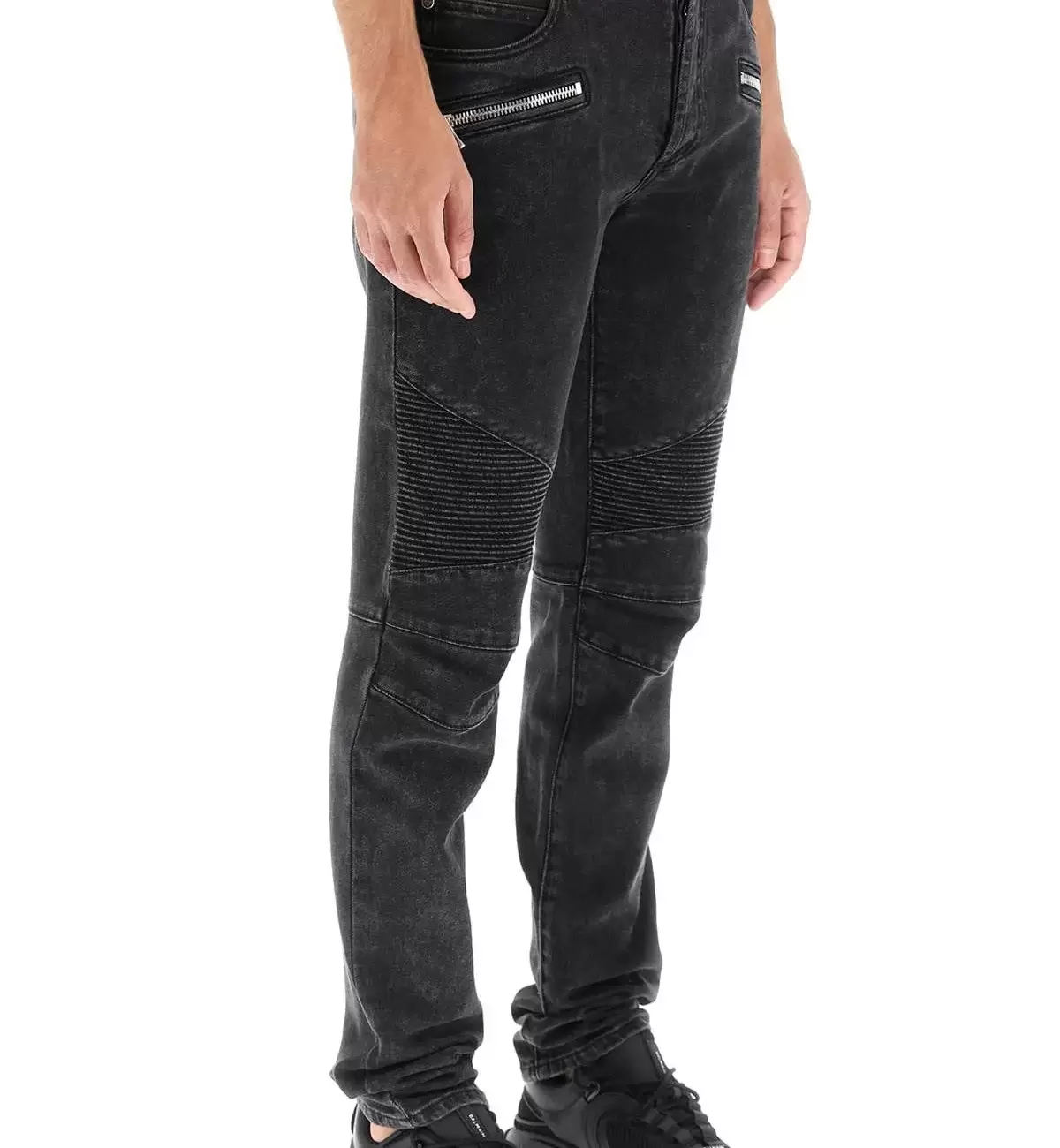 TAPERED BIKER JEANS BALMAIN