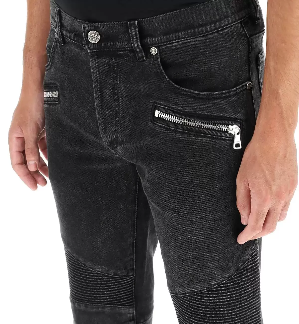 TAPERED BIKER JEANS BALMAIN