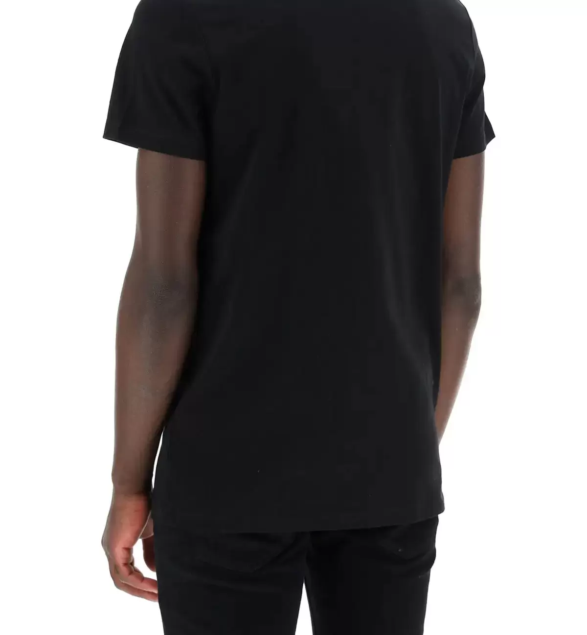 T-SHIRT WITH FLOCKED LOGO BALMAIN