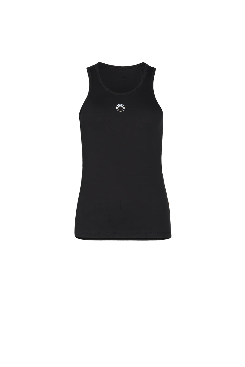 ORGANIC COTTON FITTED TANK Black