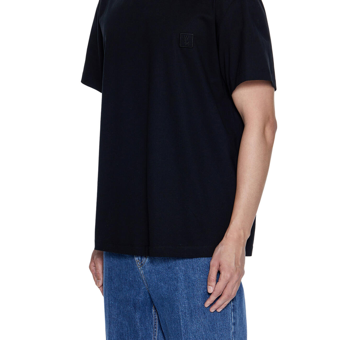 Black Cotton Pyramid Backlogo T-shirt 