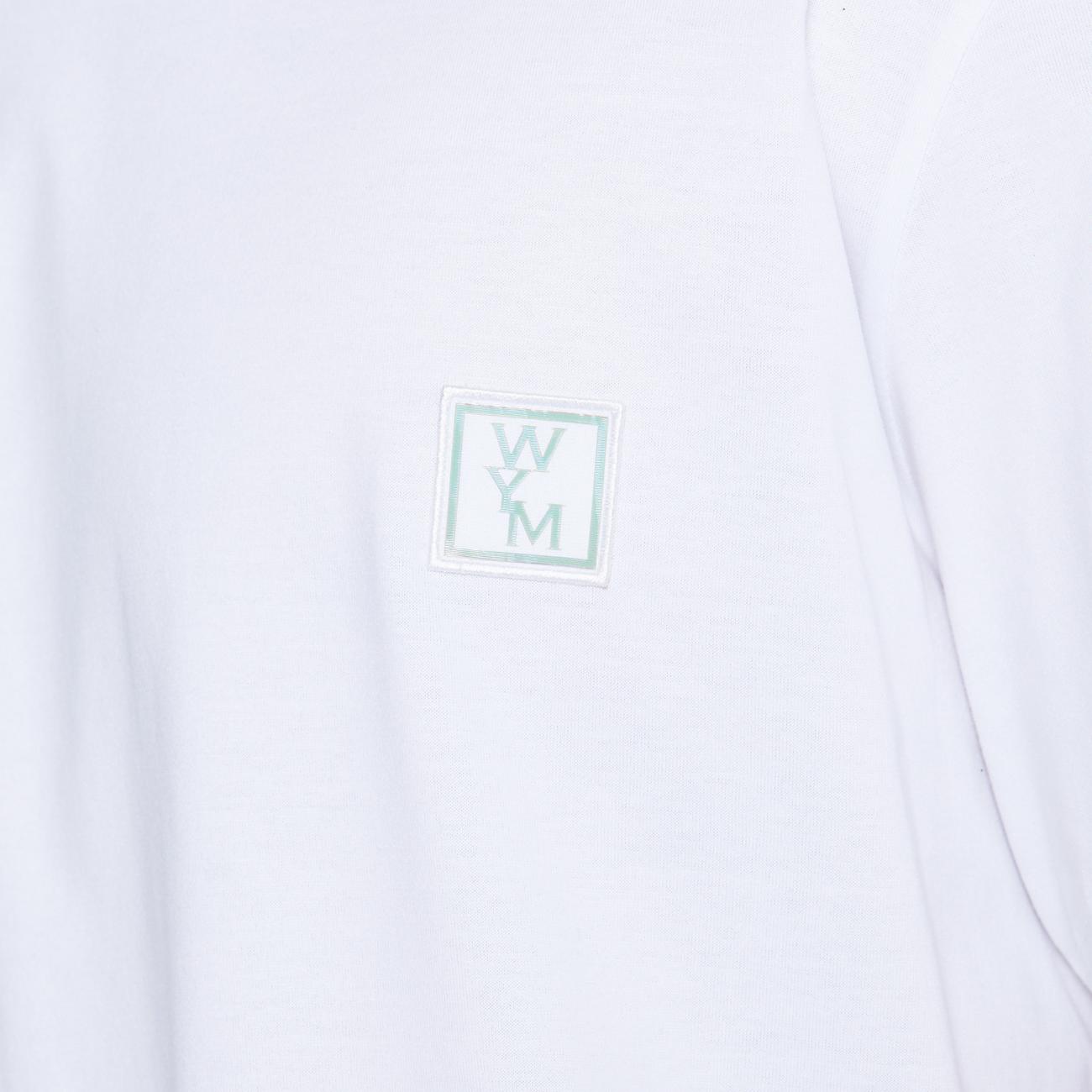  White Cotton Lenticular Backlogo T-shirt 