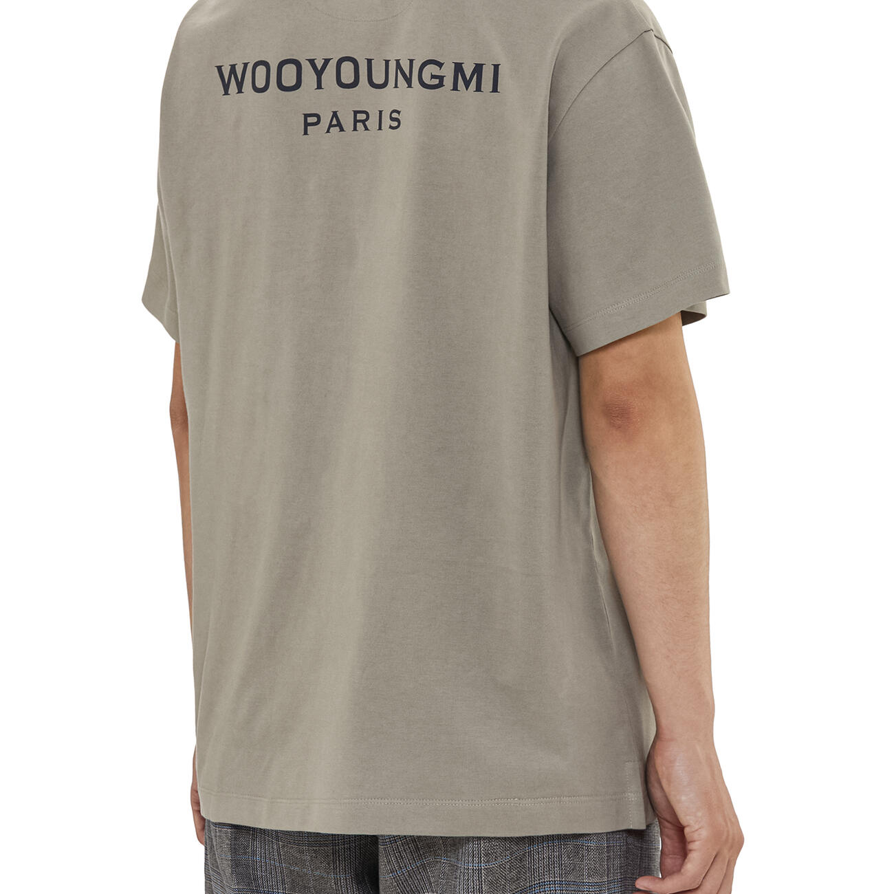 Gray Cotton Backlogo T-shirt