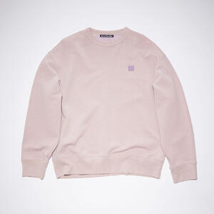 CREW NECK SWEATSHIRT UNISEX Violet pink melange