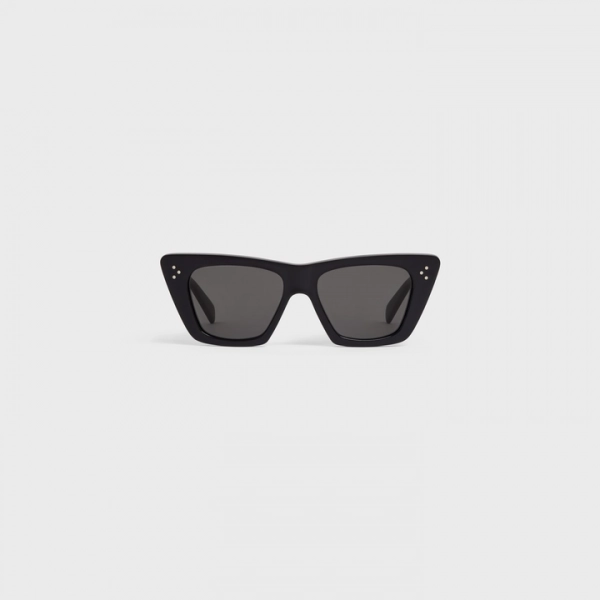 CAT EYE S187 SUNGLASSES IN ACETATE BLACK