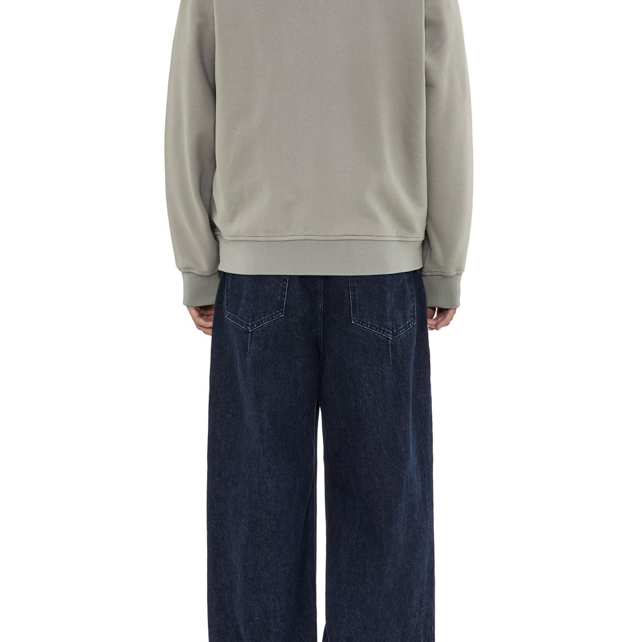 Gray back logo hooded zip-up