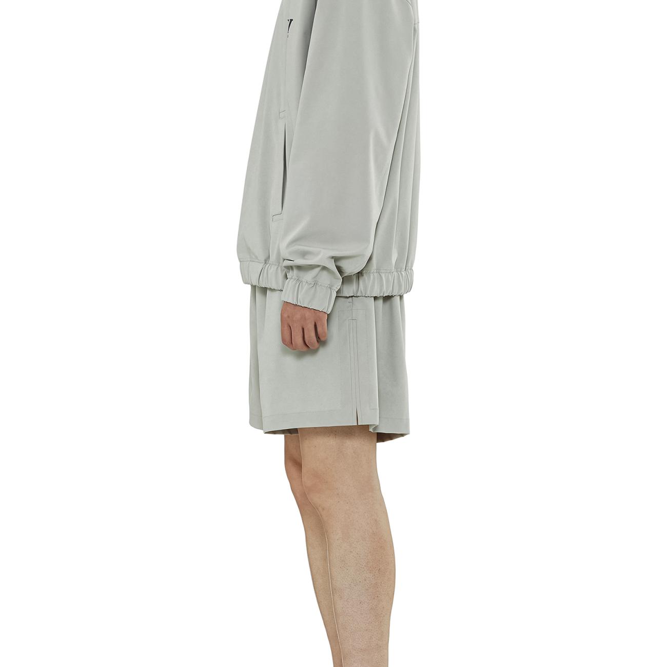 Gray Nylon String Long Sleeve Backlogo T-shirt