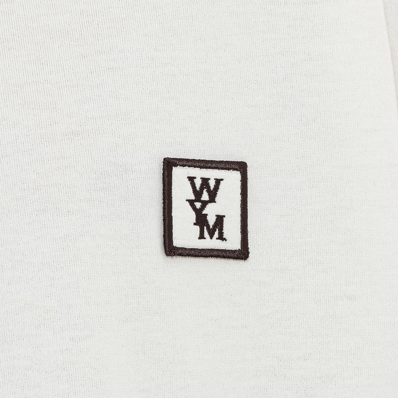 Ivory Cotton Backlogo Long Sleeve T-shirt