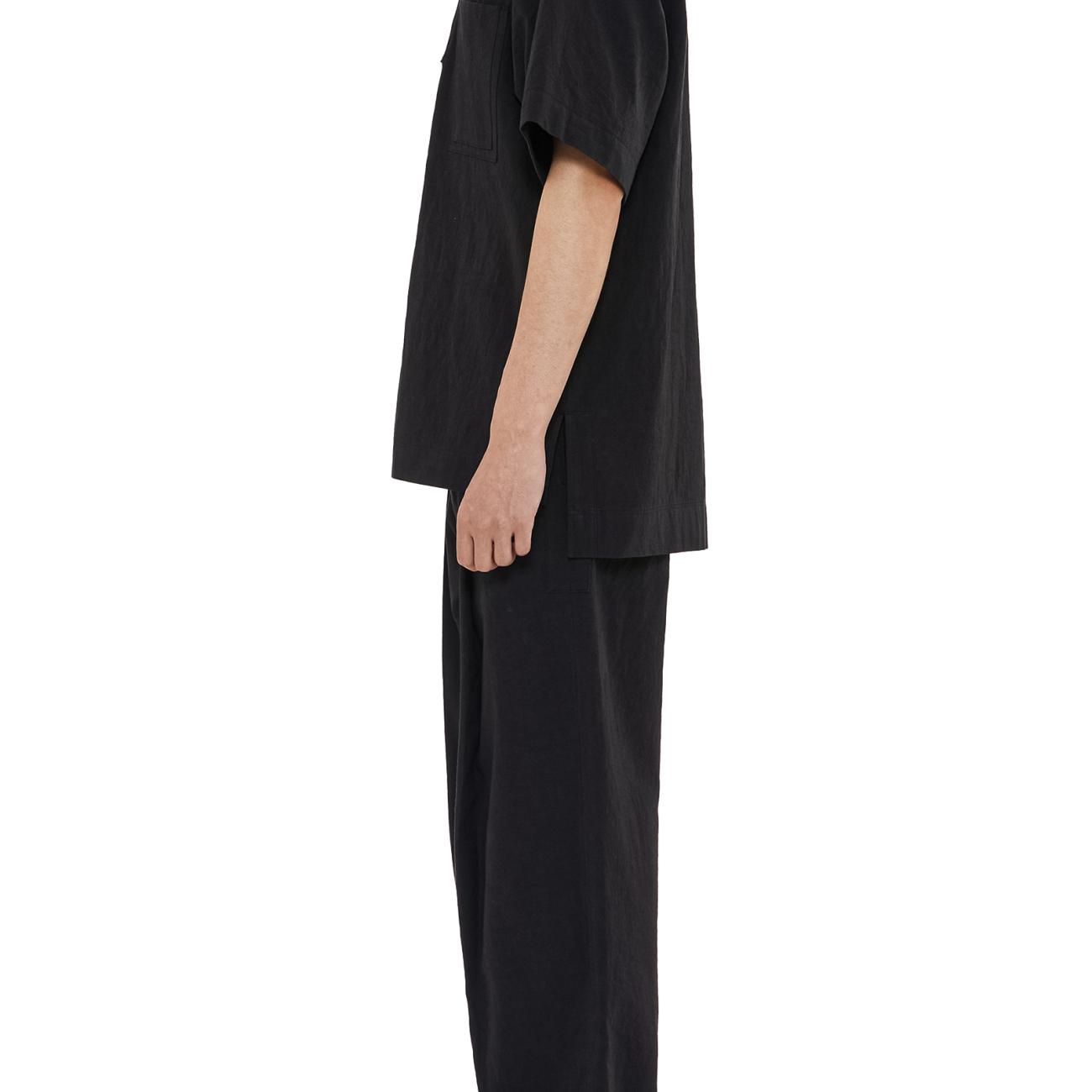 Black Hemp Polo T-shirt