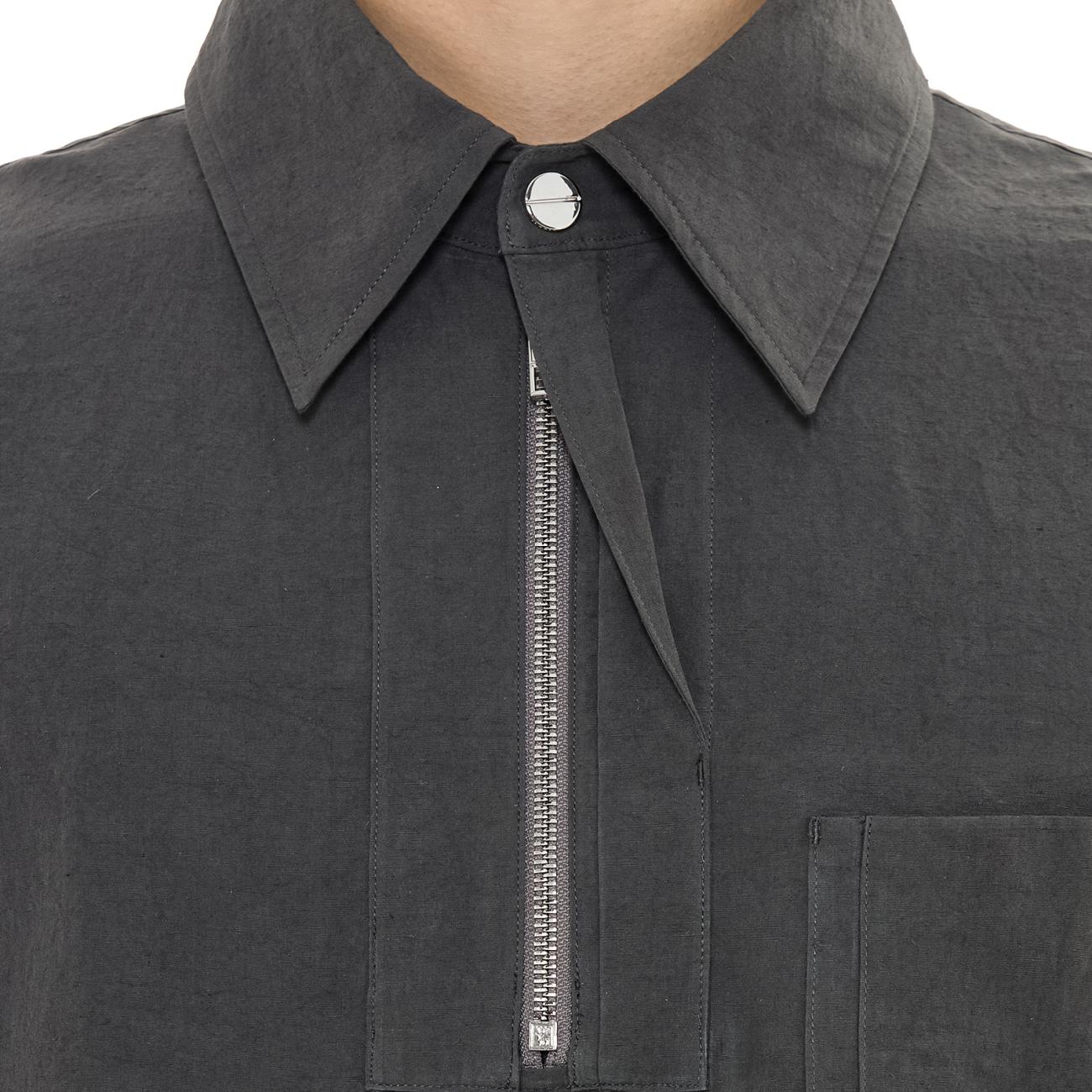 Gray hemp polo shirt