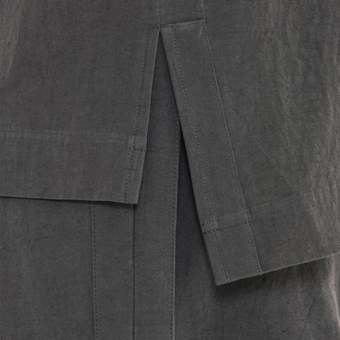 Gray hemp polo shirt