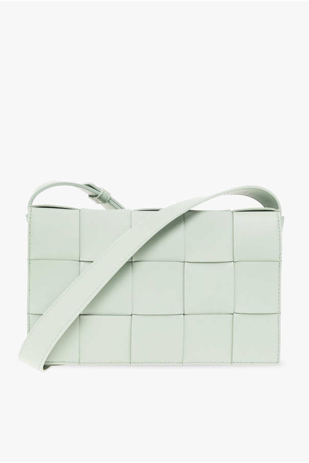  BOTTEGA VENETA GREEN ‘CASSETTE’ SHOULDER BAG