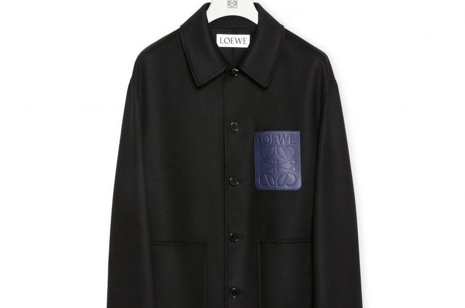 Workwear jacket in wool and cashmere