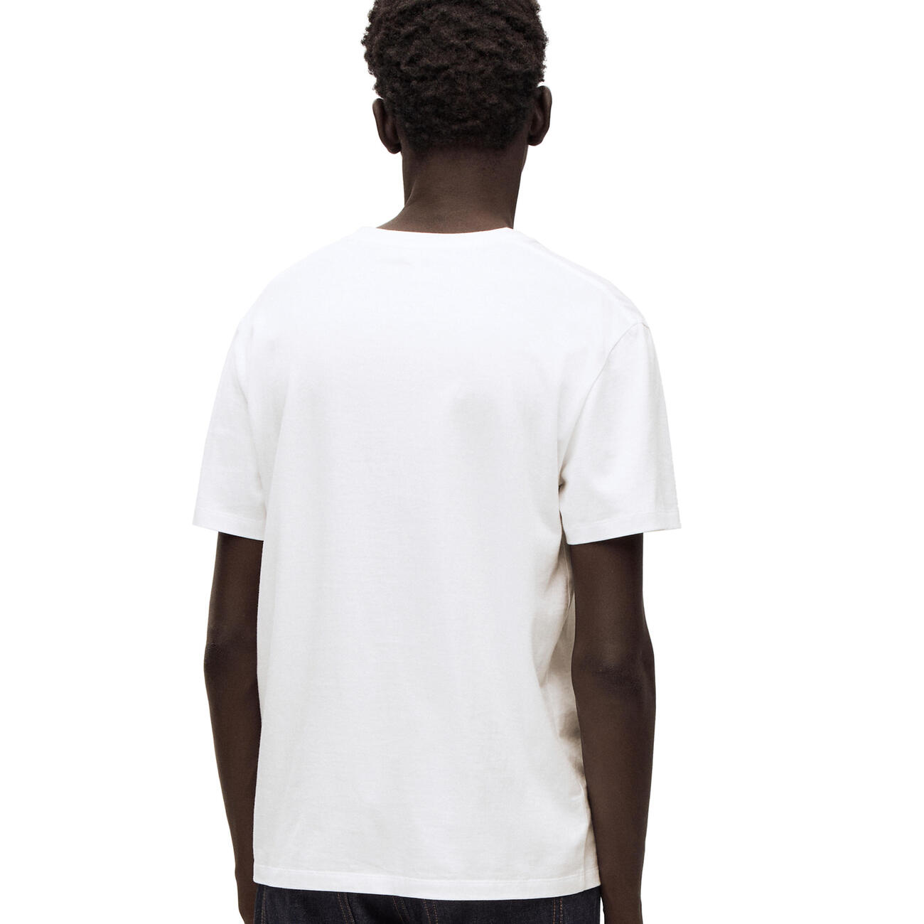 Debossed Anagram T-shirt in cotton white