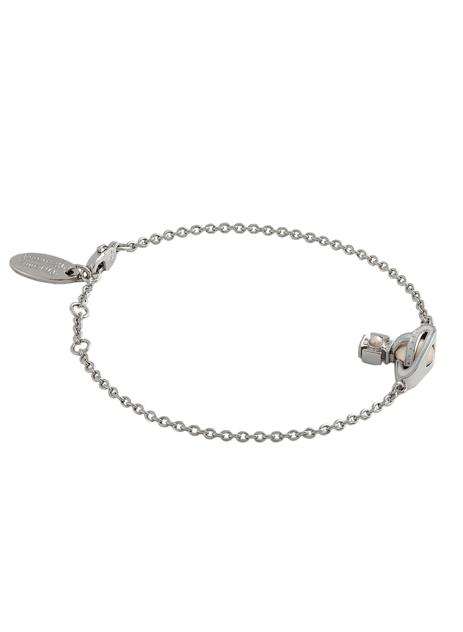 SIMONETTA BAS RELIEF BRACELET - SILVER/WHITE