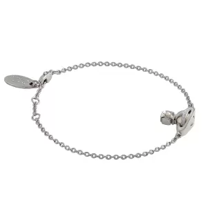 SIMONETTA BAS RELIEF BRACELET - SILVER/WHITE