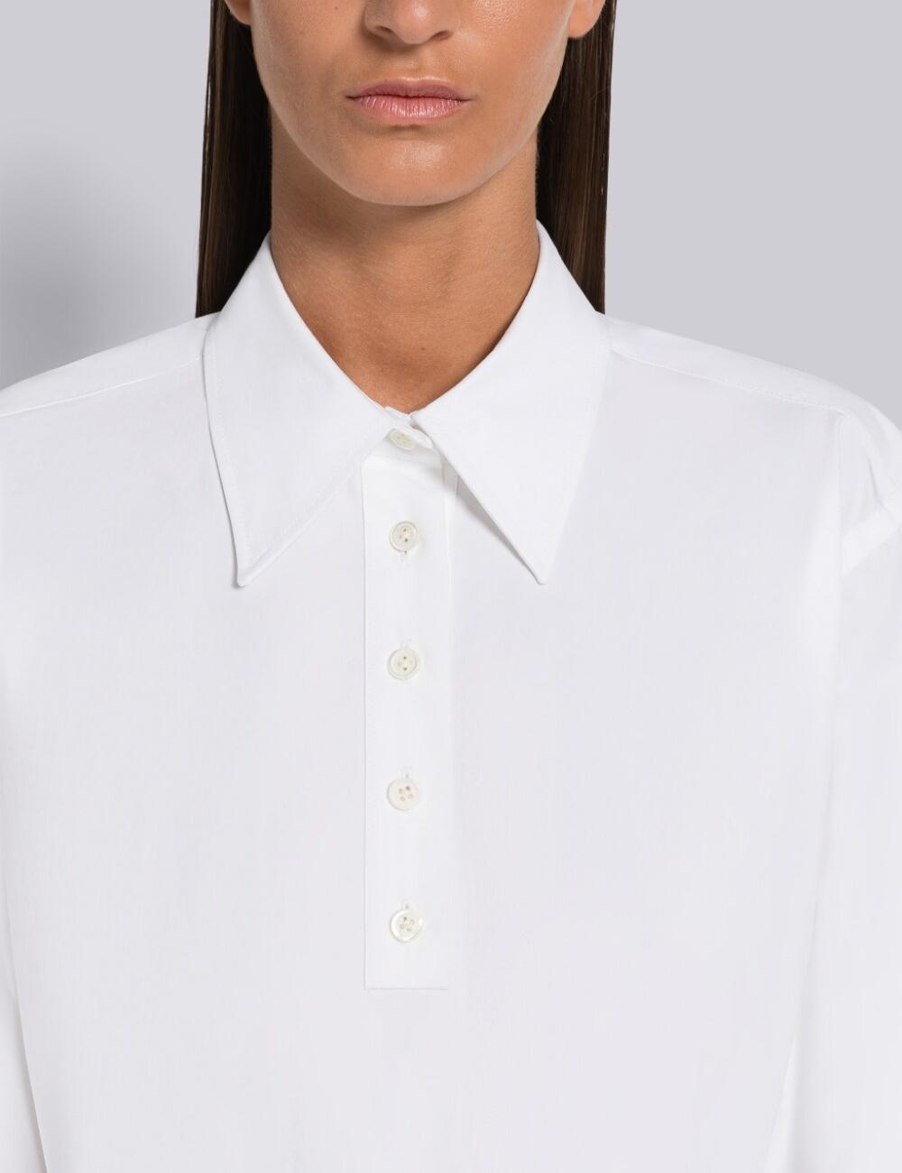 HEAVY POPLIN ASYMMETRIC PLEATED BOTTOM DRESS