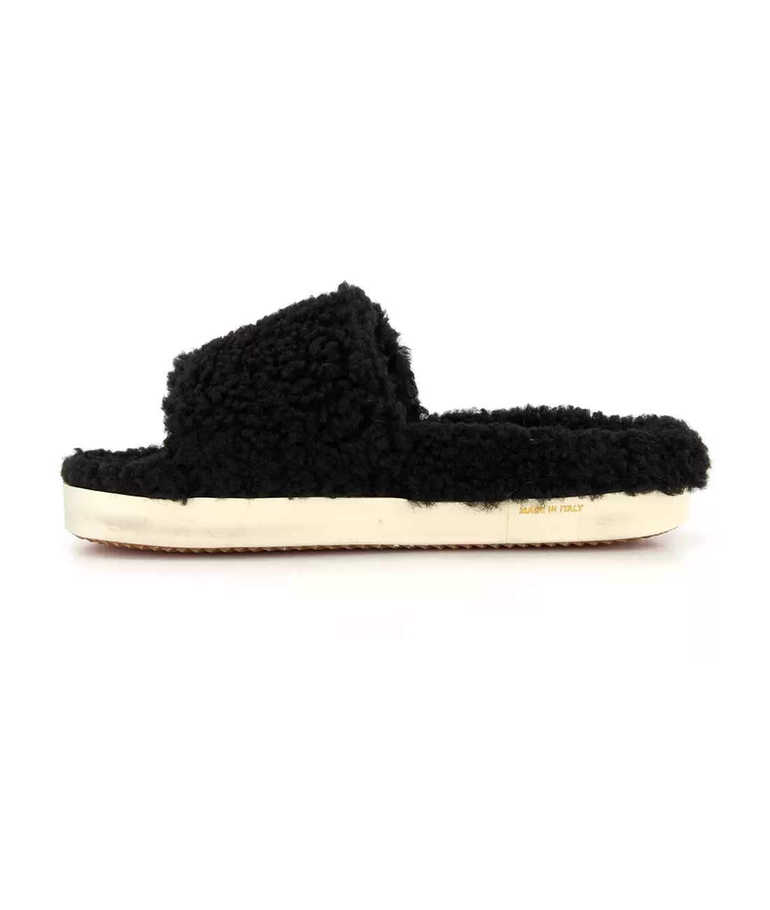 Poolstar Shearling Upper Leather Star Slide