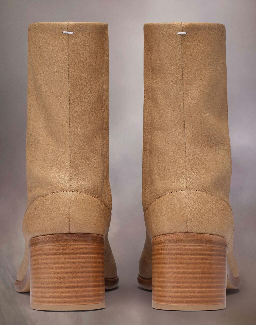 Chamois Tabi ankle boots