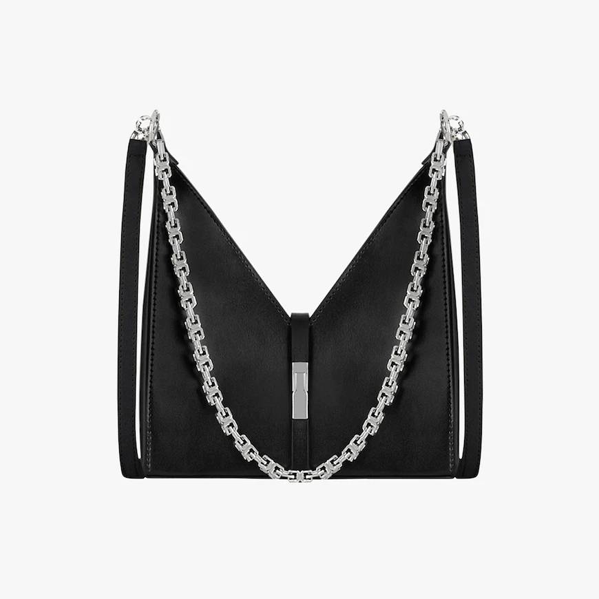 Mini Cut Out bag in box leather with chain