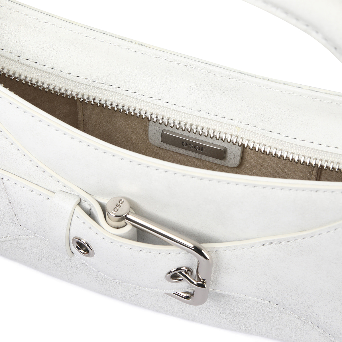 BELTED BROCLE_SMALL [MARBLE WHITE]