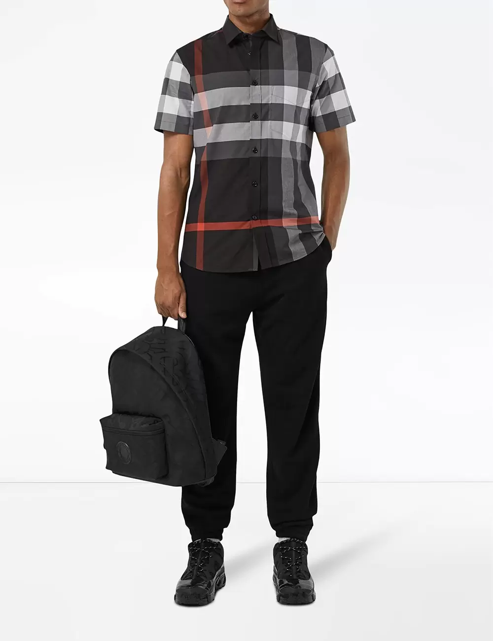 Burberry checked short-sleeve shirt