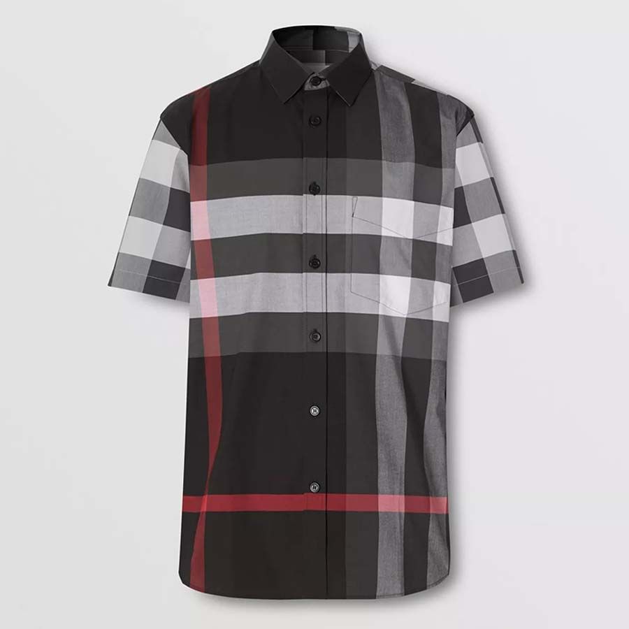 Burberry checked short-sleeve shirt