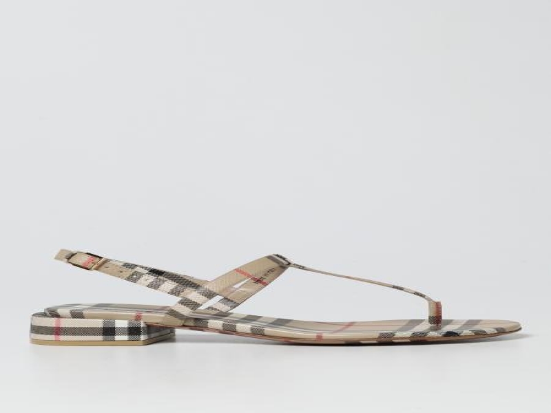 BURBERRY Burberry thong sandals in E-canvas