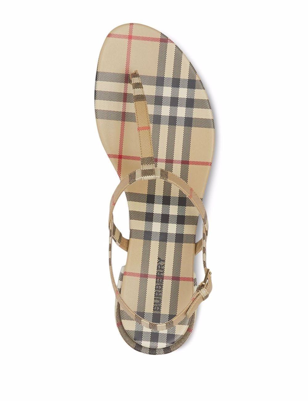 BURBERRY Burberry thong sandals in E-canvas