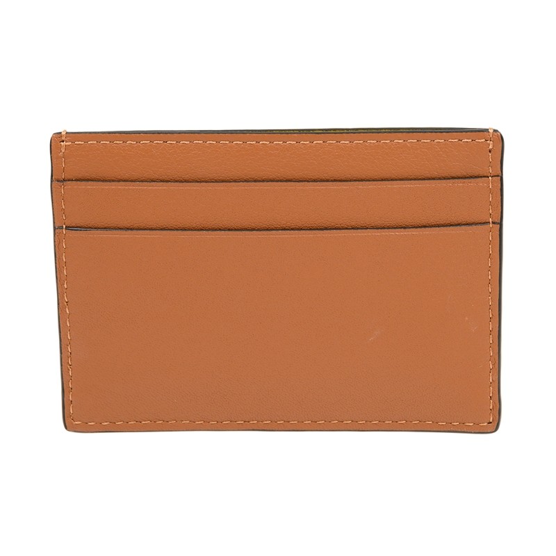 Women's Brand Plain Card Holder - Tan Oke