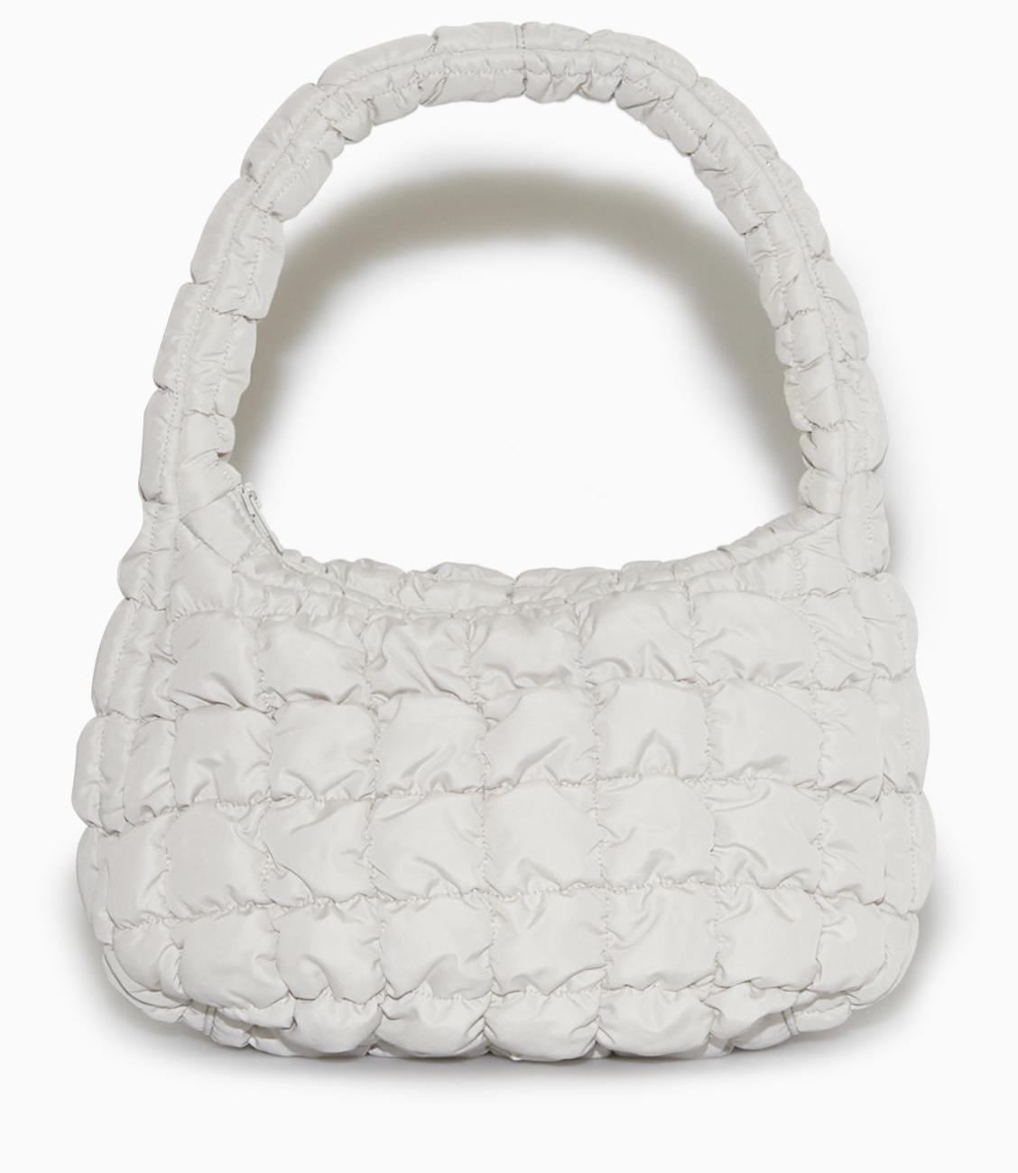 COS Quilted Mini Bag Light Gray