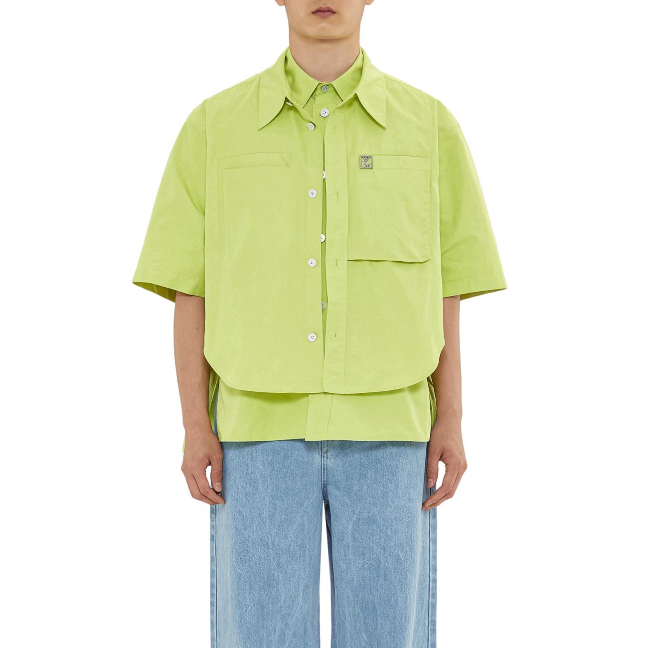 Lime double layered short sleeve shirt