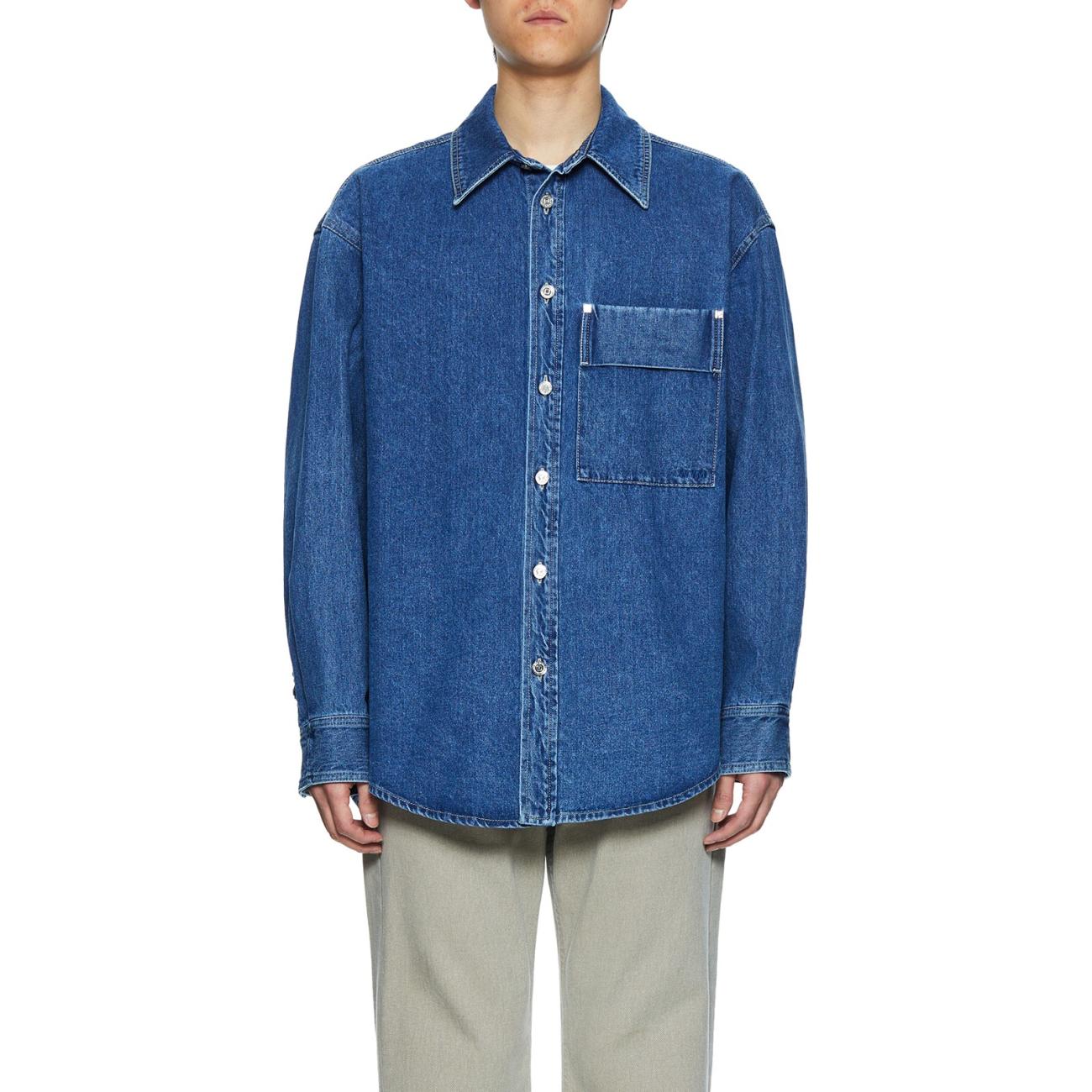 Blue Denim Feather Backlogo Shirt