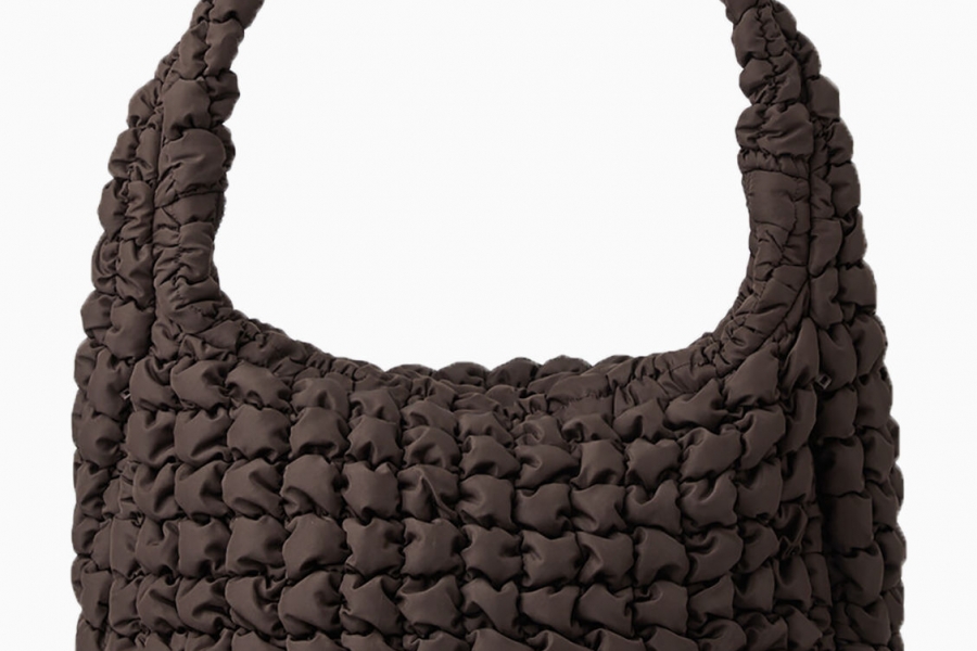 COS Quilted Oversized Shoulder Bag Brown