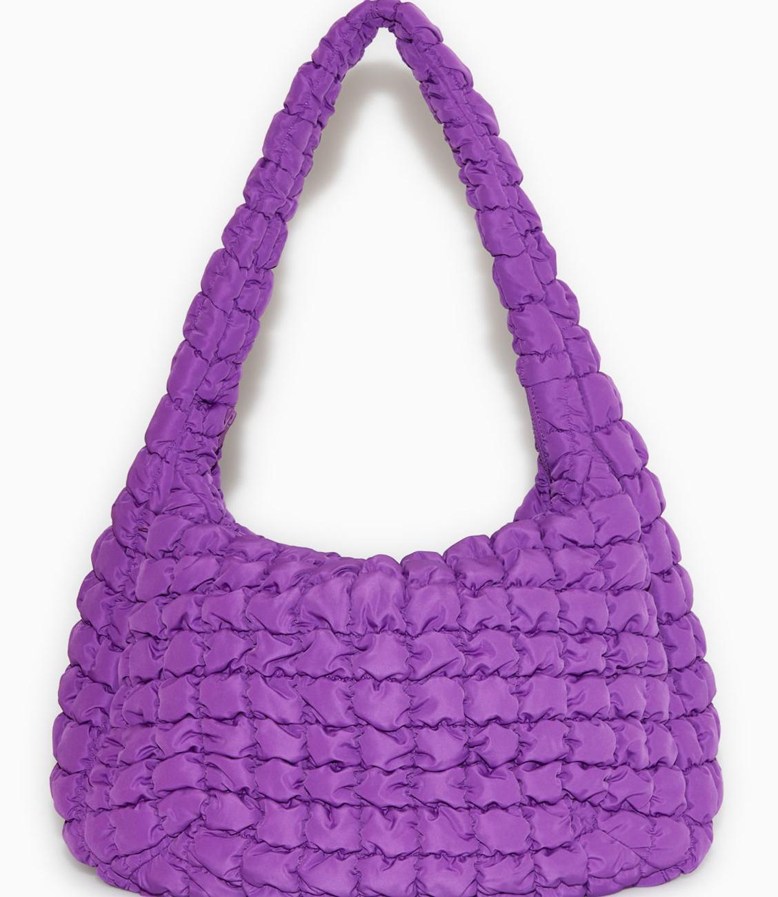 COS Quilted Oversized Shoulder Bag Purple