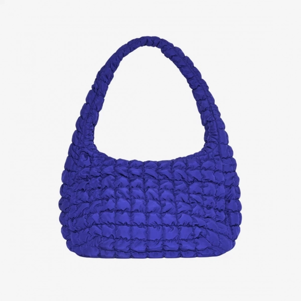 COS Quilted Oversized Shoulder Bag Dark Blue