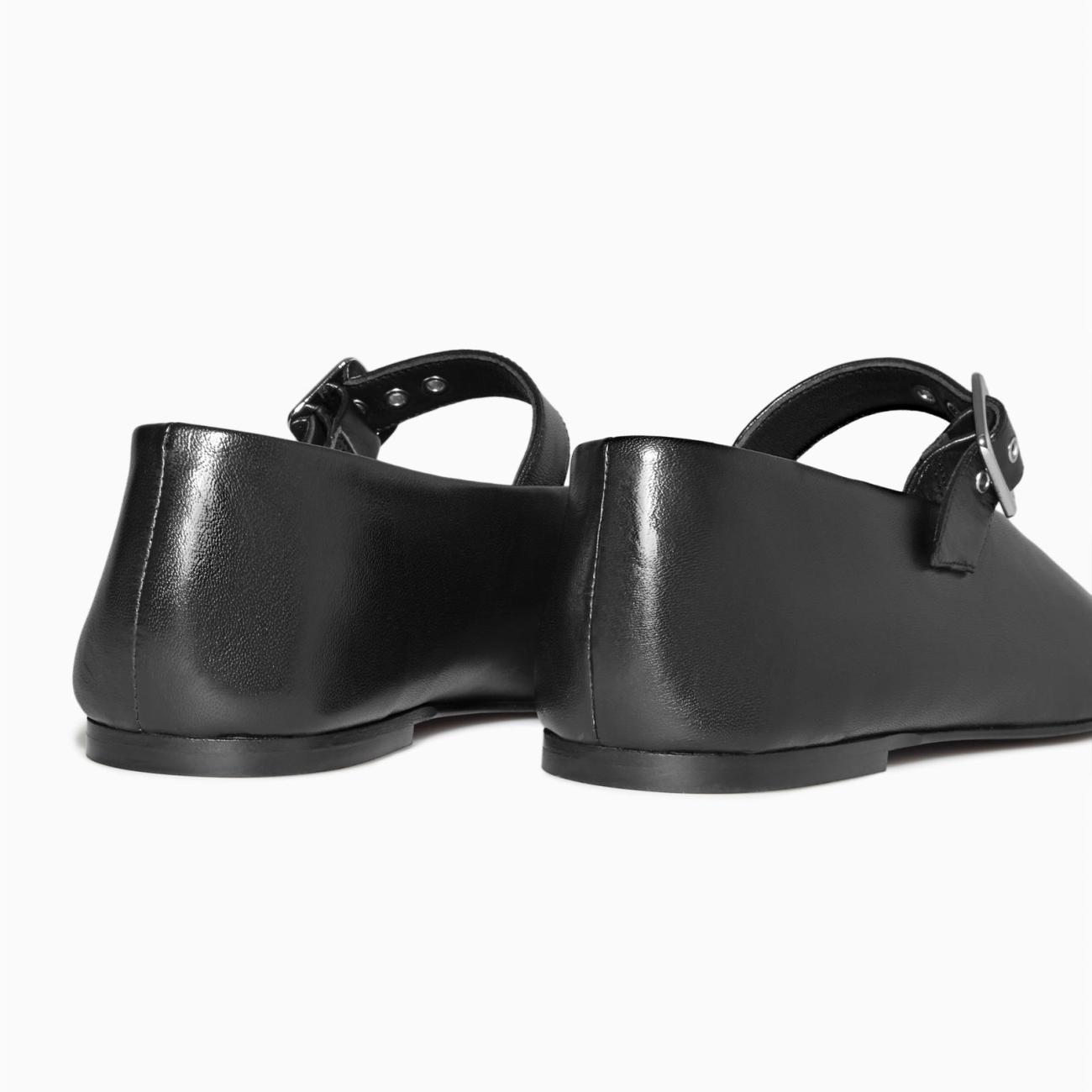 COS Leather Mary Jane Flats Black